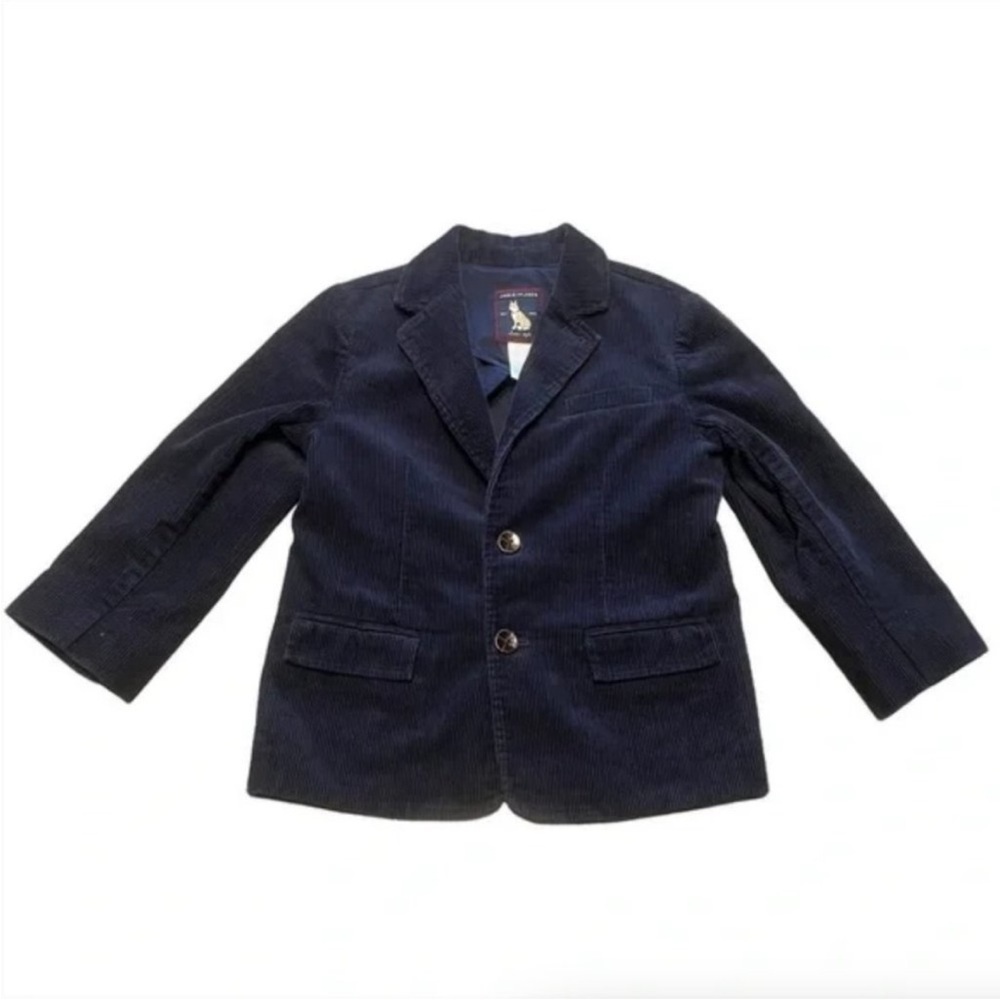 Janie and Jack Navy Blue Corduroy Blazer Jacket 4t